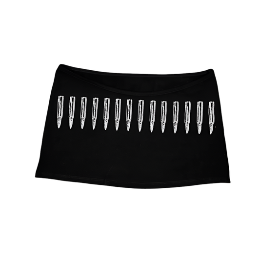 Bullet print mini skirt
