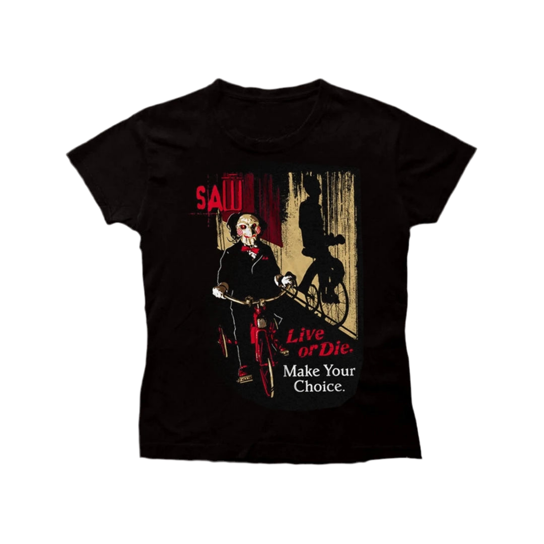 Horror Movie Saw Baby Tee