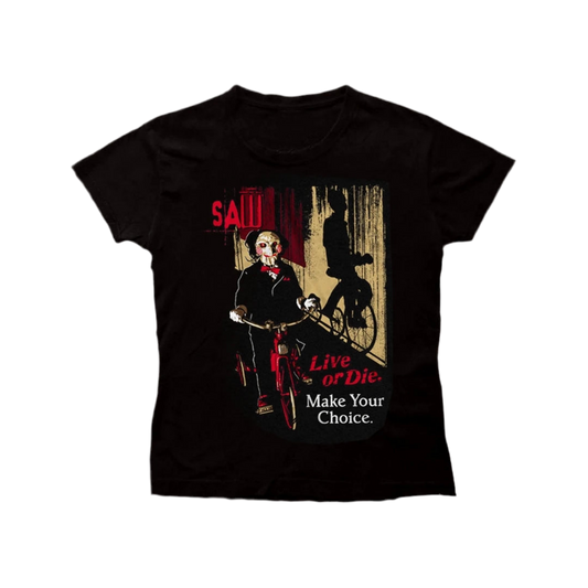 Horror Movie Saw Baby Tee