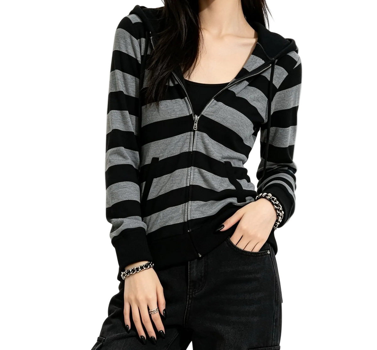 Underground Stripe Zip-Up
