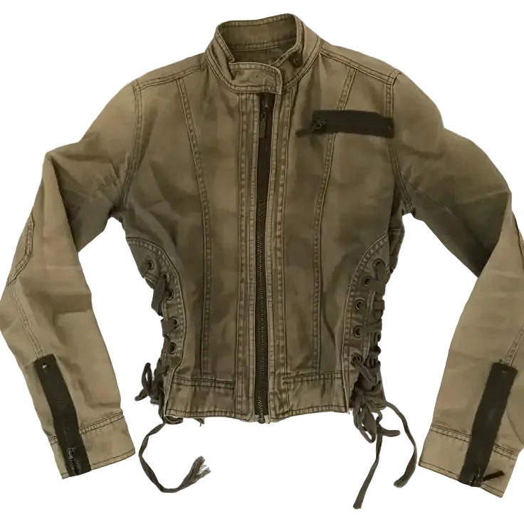 Army Green Zipper Jacket