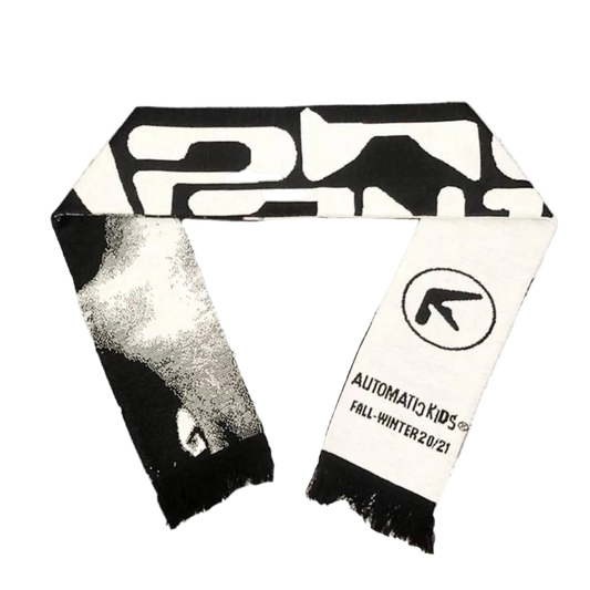 Y2k Streetwear Black Knitted Scarf