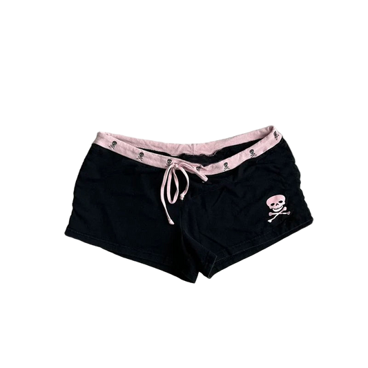 Skull Print Y2K Shorts