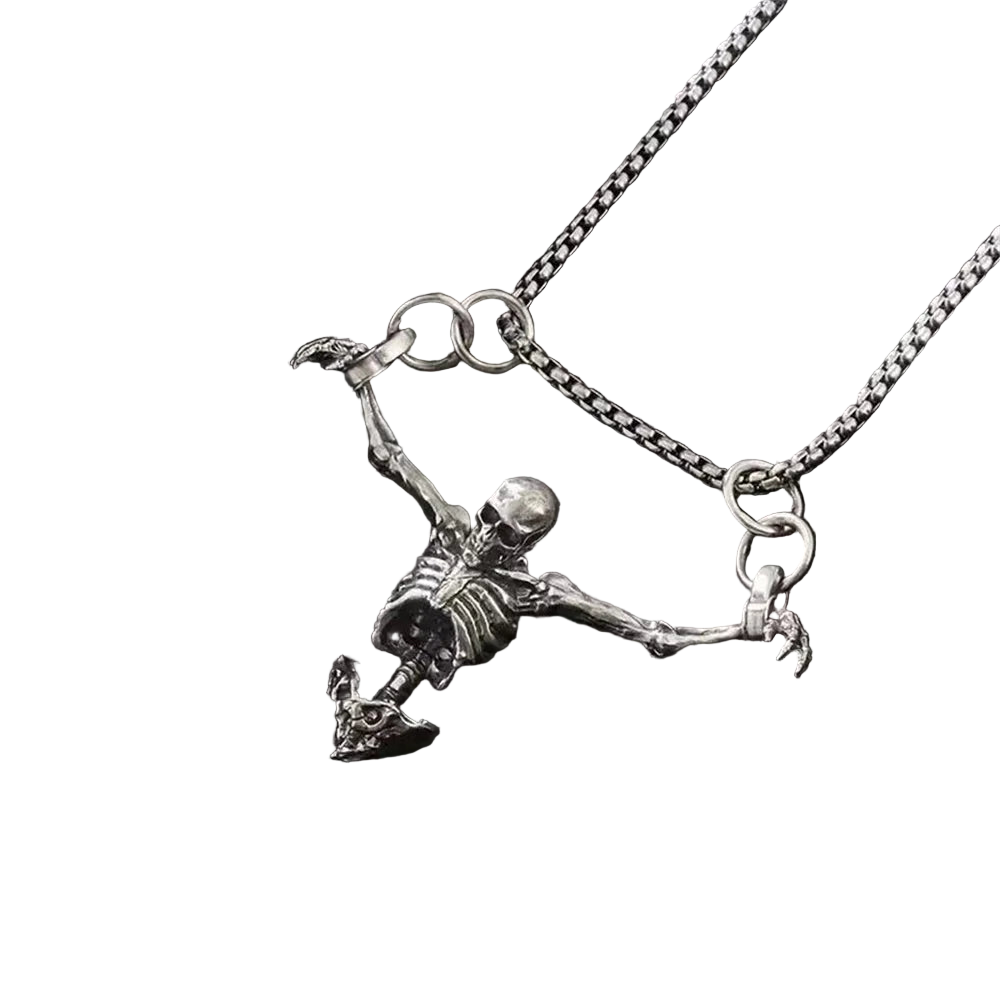 Heavy Metal/Punk/Goth skeleton on neckchain