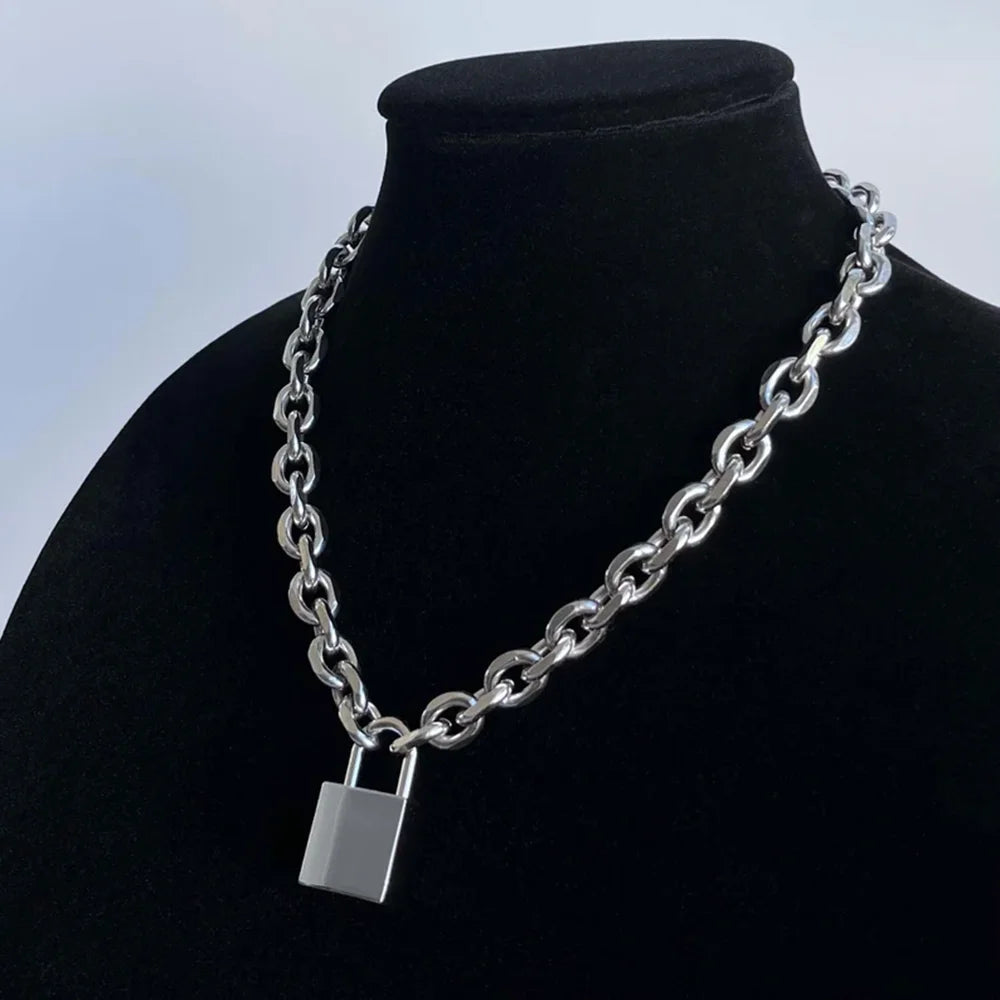 Heavy Metal/Punk/Goth padlock on neckchain