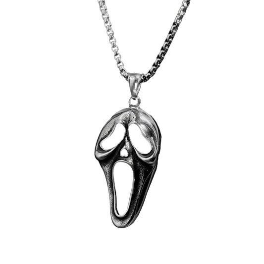 Heavy Metal/Punk/Goth screaming skeleton on neckchain