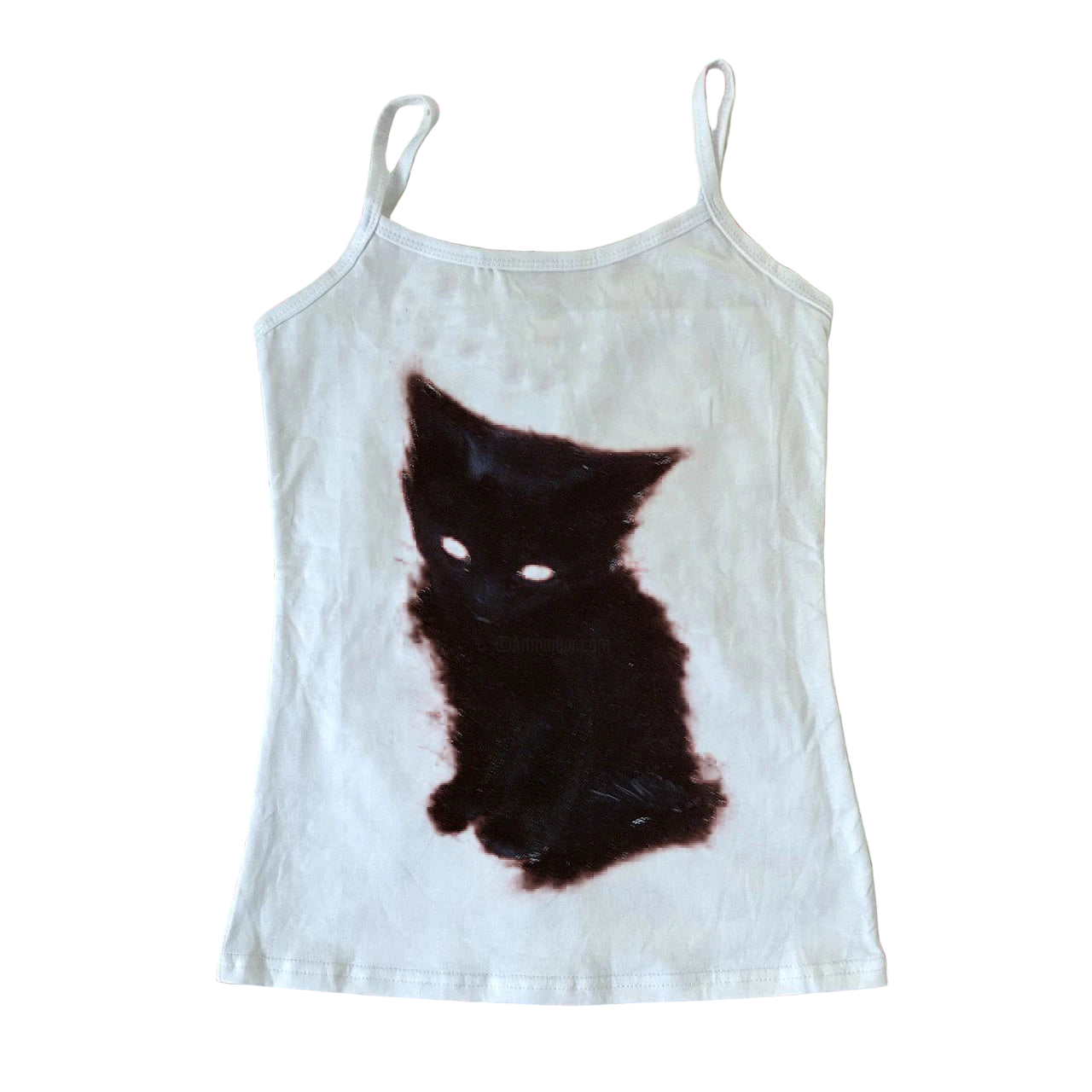 Black Cat Print Top