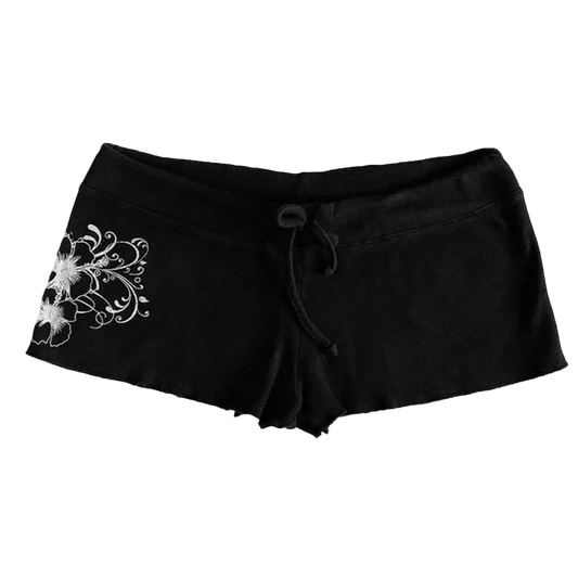 Detailed Front Tie Micro Shorts