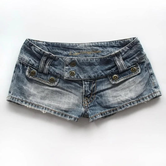Low Rise Denim Shorts