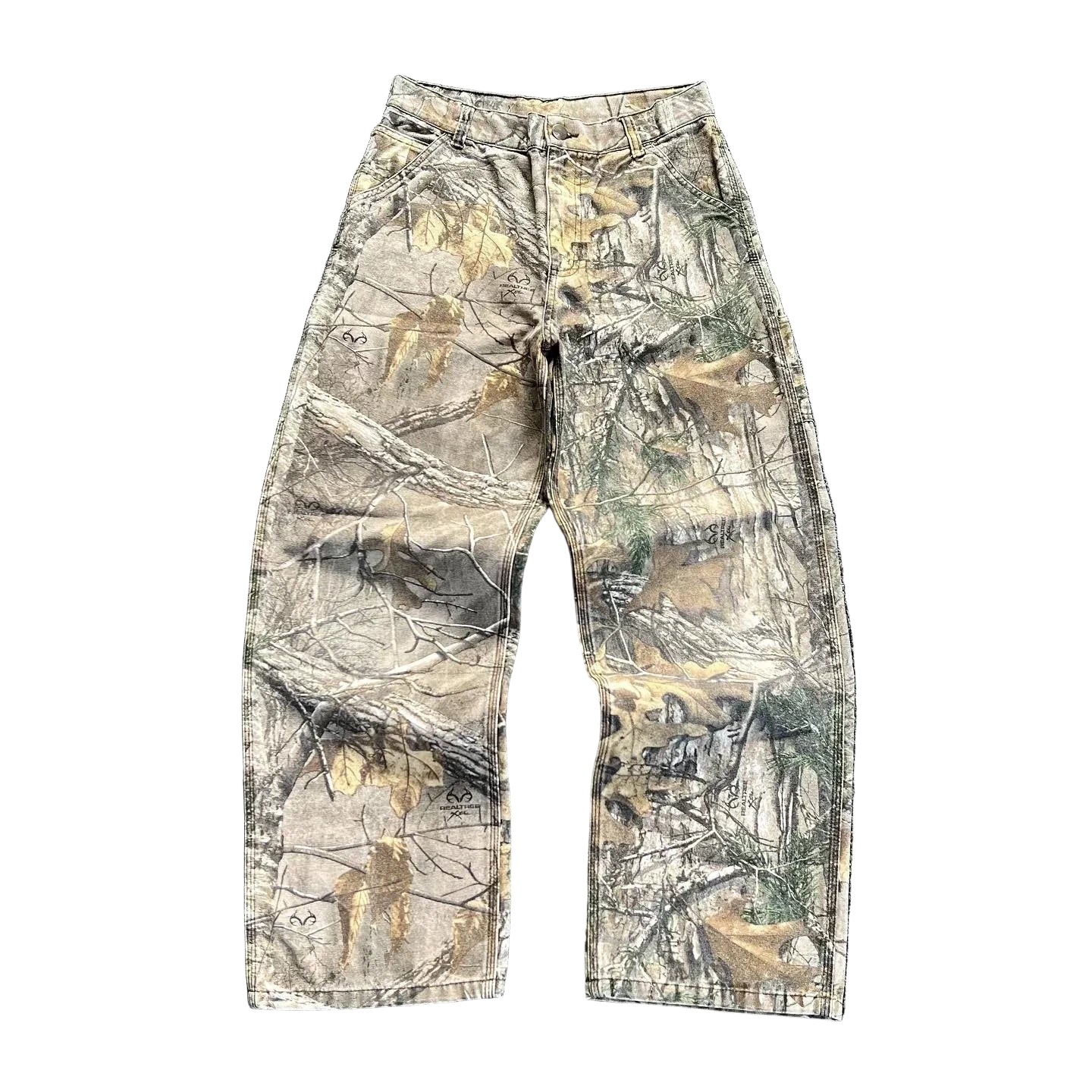 Unisex Y2K camouflage pattern baggy cargo jeans
