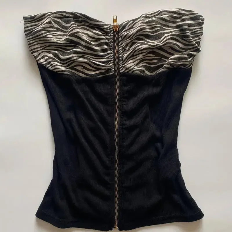 Zebra print tube top
