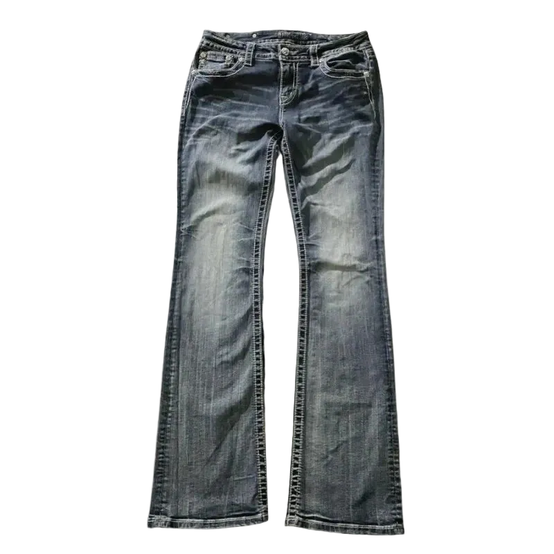 Embroidered Wing Jeans