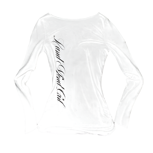slogan long sleeved top