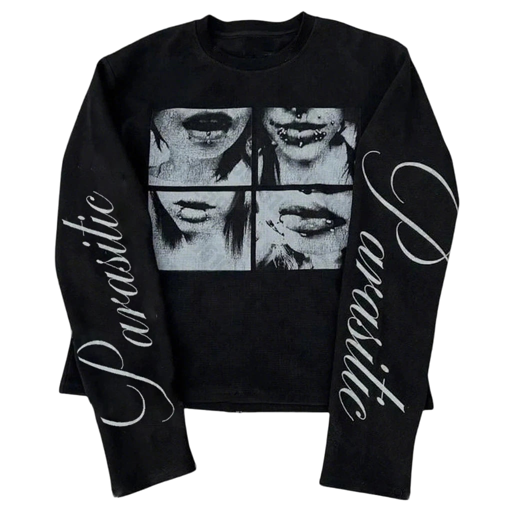 Long-Sleeved T-shirt with collage design