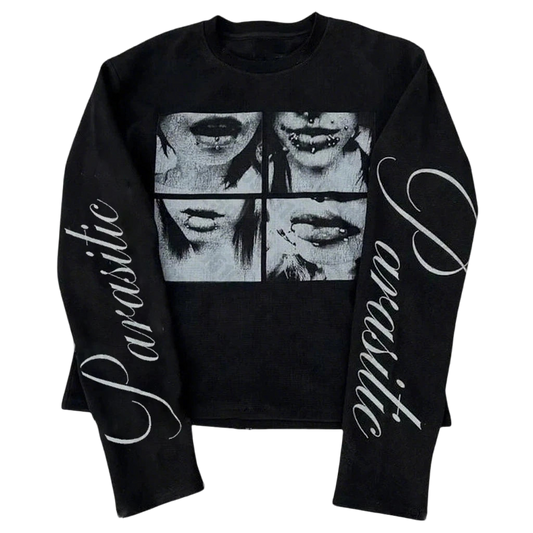 Long-Sleeved T-shirt with collage design