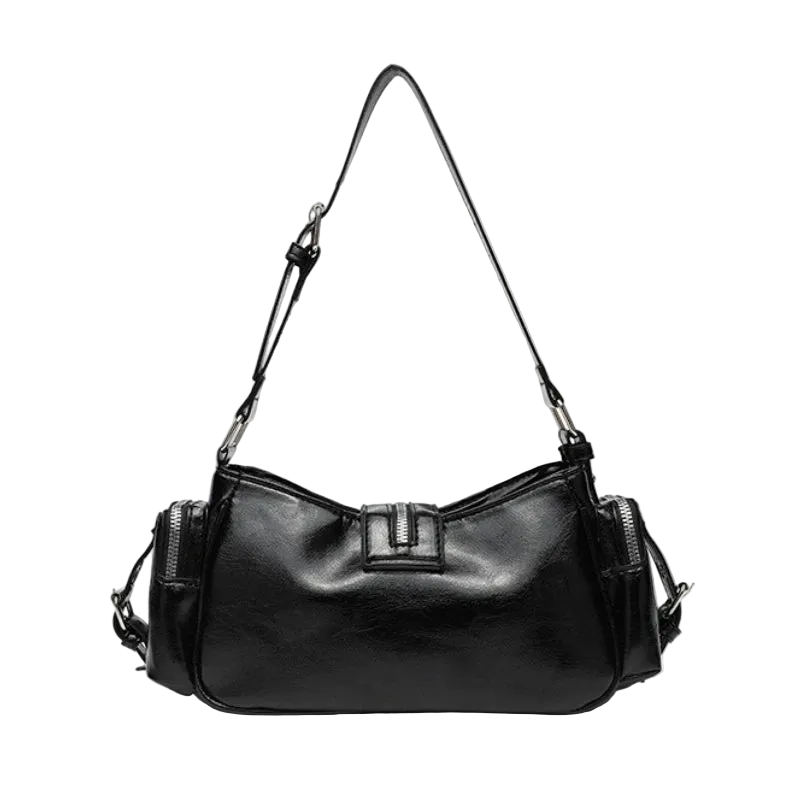 Rivet Leather Shoulder Purse