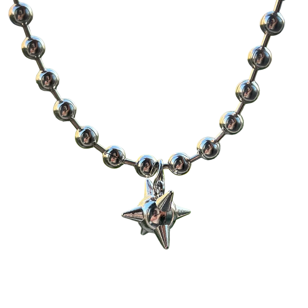 Heavy Metal/Punk/Goth spiked ball on neckchain