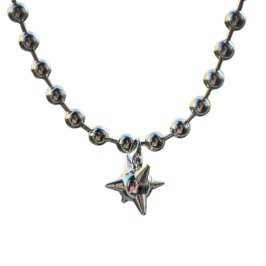 Heavy Metal/Punk/Goth spiked ball on neckchain