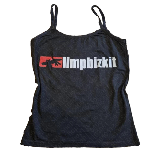 limpbizkit slogan crop top