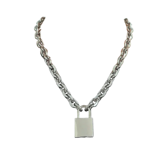 Heavy Metal/Punk/Goth padlock on neckchain