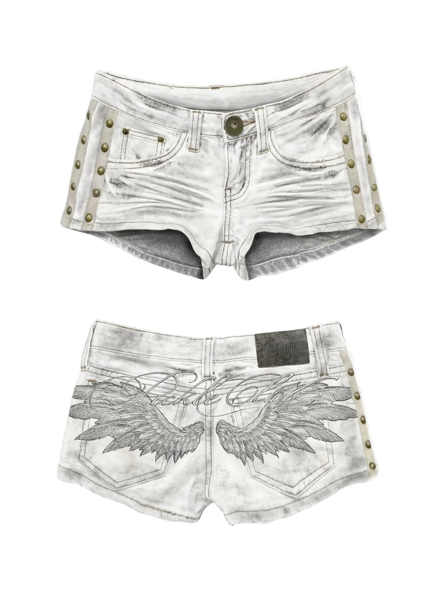Angel Wings Denim Shorts