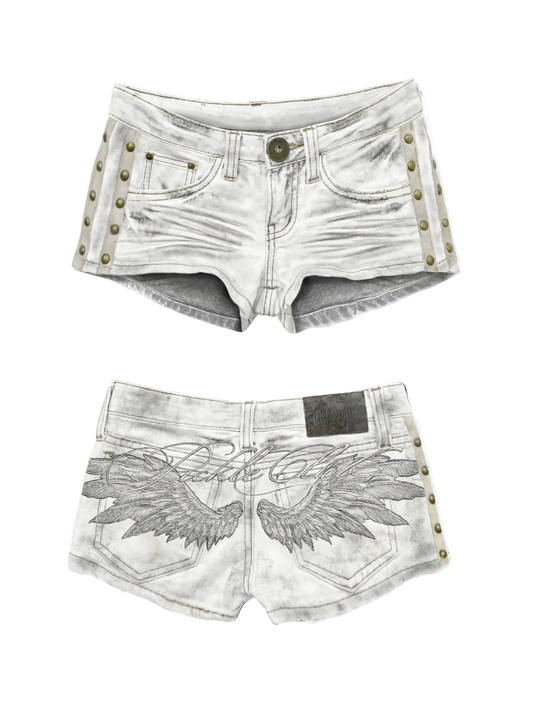 Angel Wings Denim Shorts
