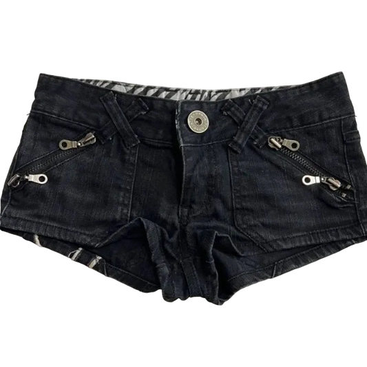 graphic black shorts
