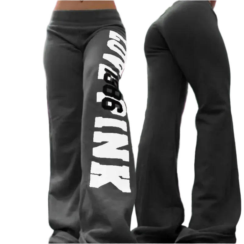 2000s Slogan Track Bottoms
