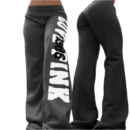 2000s Slogan Track Bottoms
