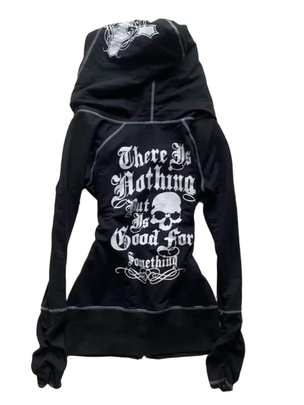 Leopard print black zip-up jumper