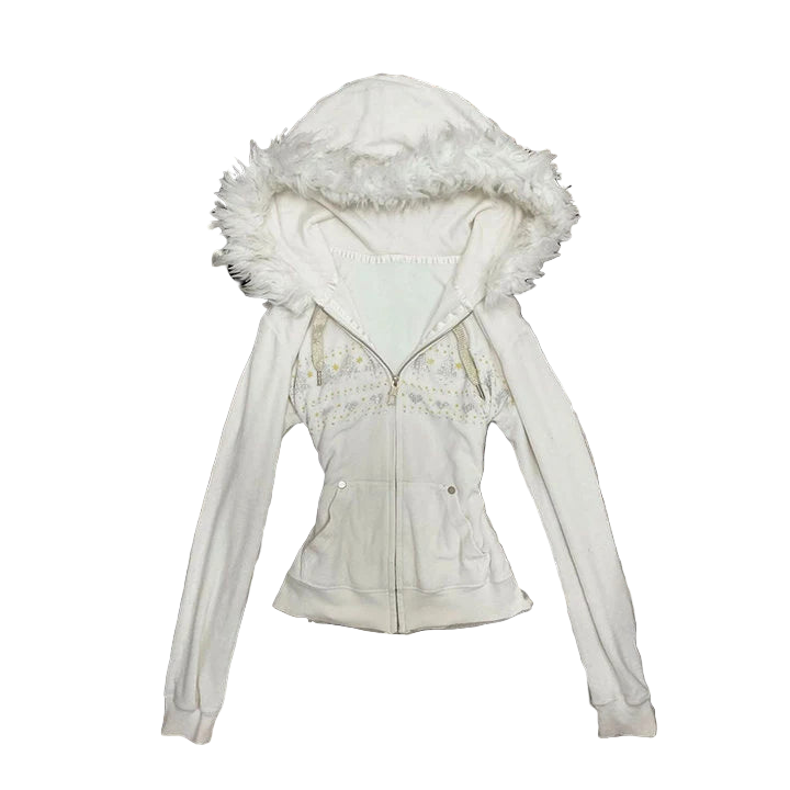 Y2K Fur Hooded Hoodie