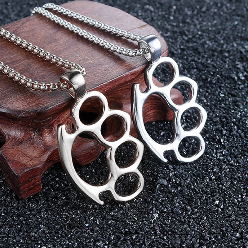 Heavy Metal/Punk/Goth knuckle duster on neckchain