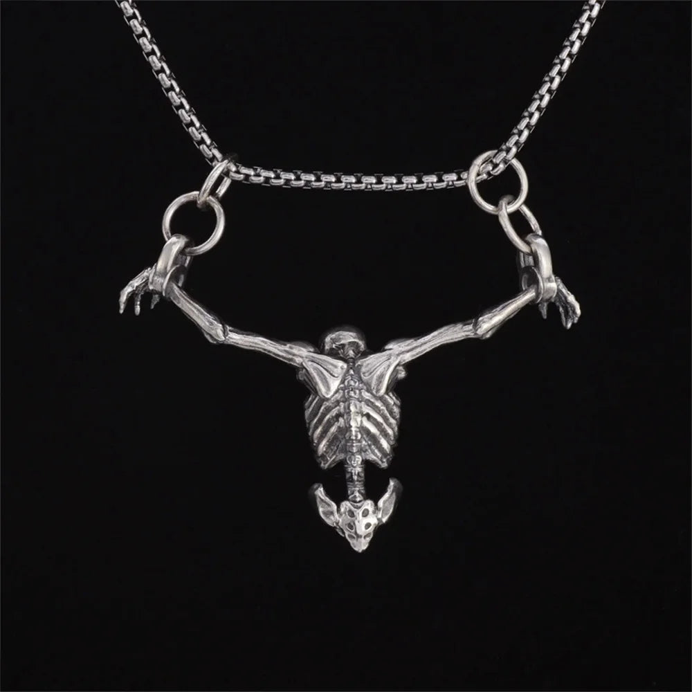 Heavy Metal/Punk/Goth skeleton on neckchain