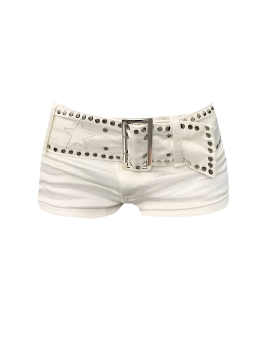 White Denim Shorts