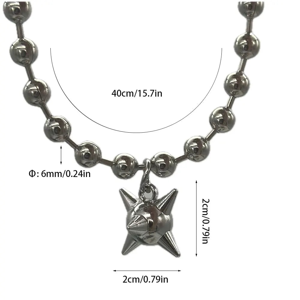 Heavy Metal/Punk/Goth spiked ball on neckchain
