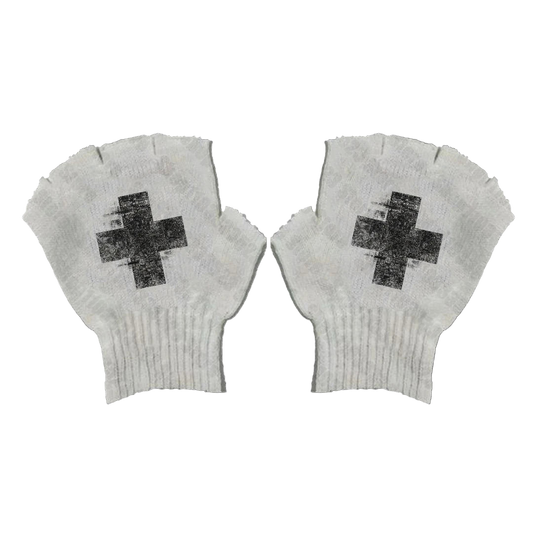 Punk fingerless gloves