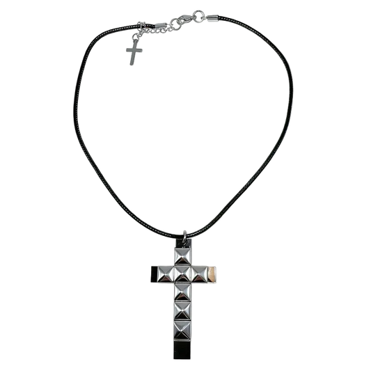 Rivet Cross Pendant Necklace