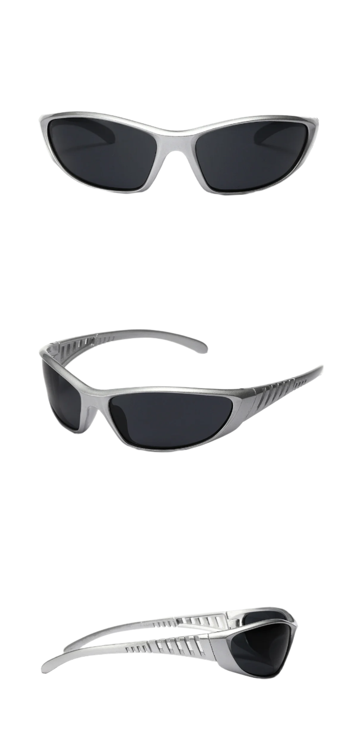Unisex Y2K Silver Sunglasses
