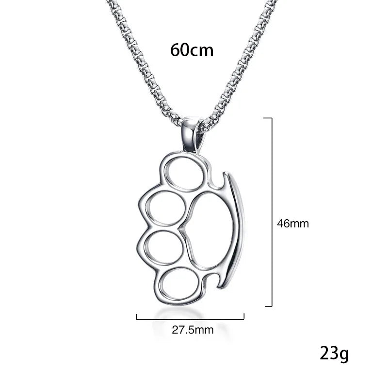 Heavy Metal/Punk/Goth knuckle duster on neckchain