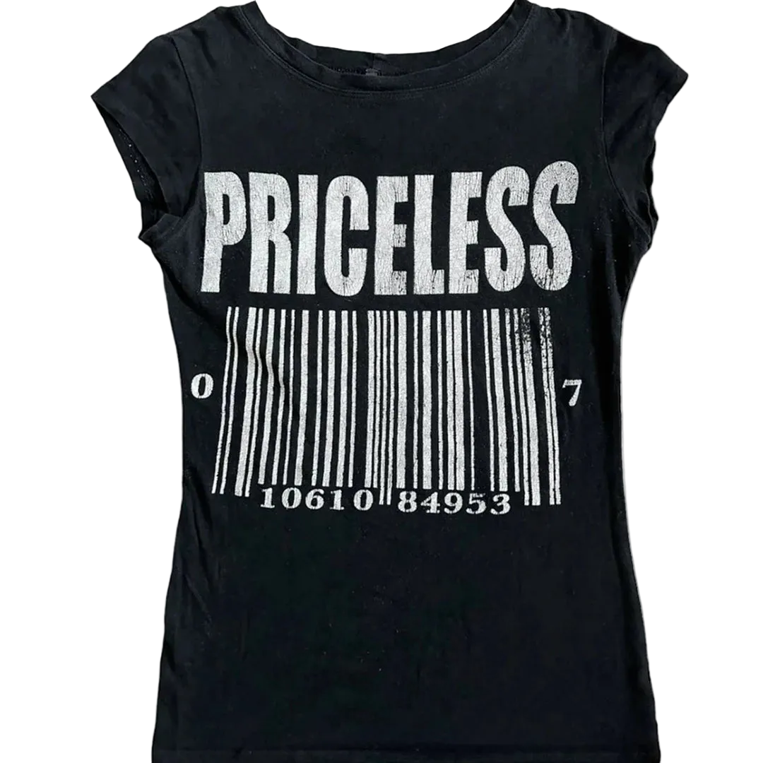 2000s Priceless Slogan Baby Tee