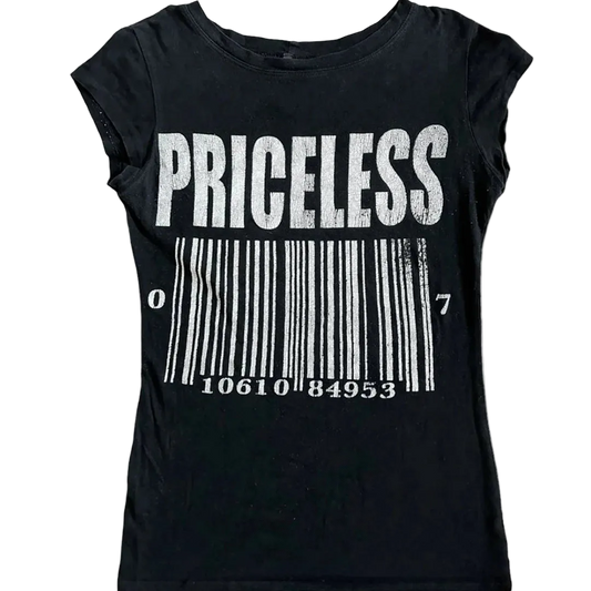 2000s Priceless Slogan Baby Tee